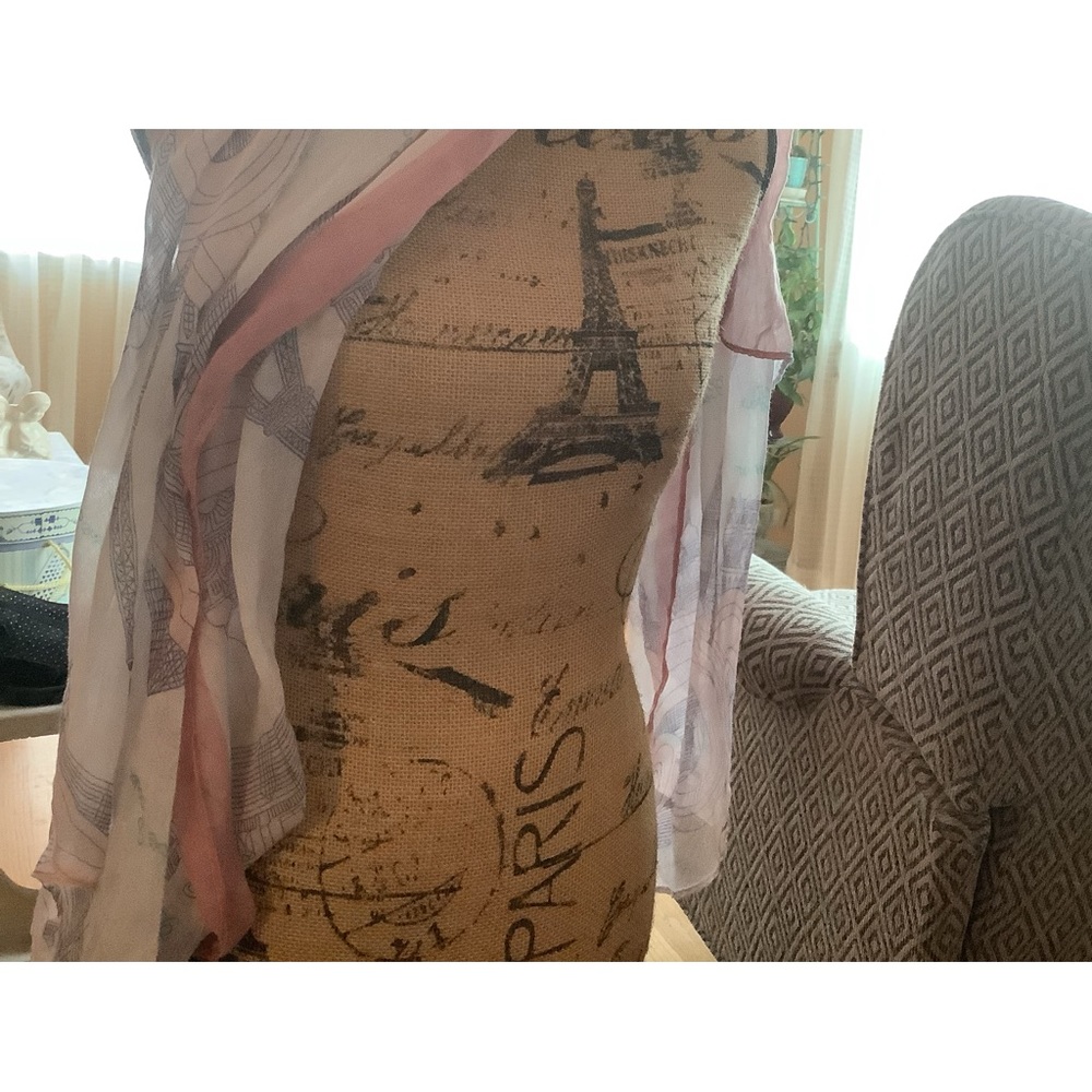 Scarf or wrap with Paris decor..